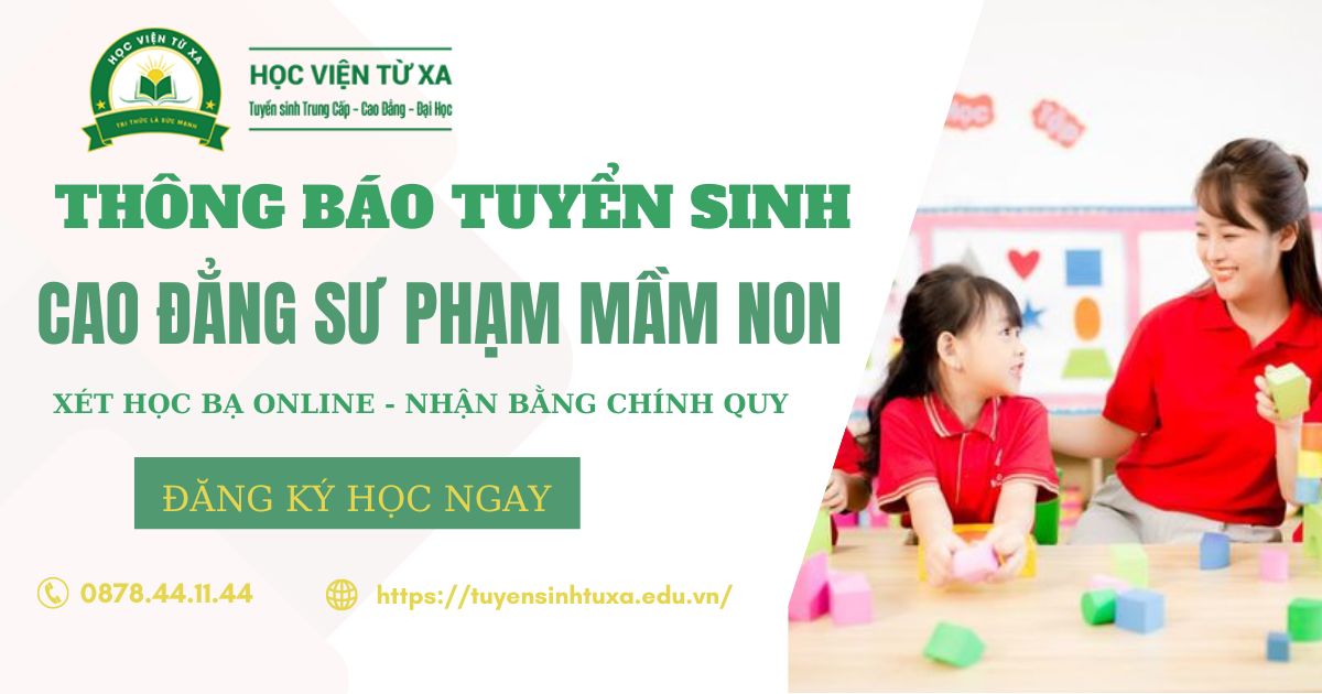 Thông báo tuyển sinh Cao đẳng Sư phạm Mầm non