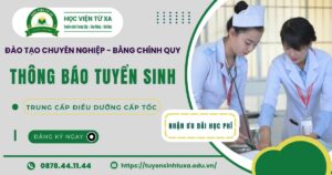 Thông báo tuyển sinh Trung cấp Điều dưỡng cấp tốc