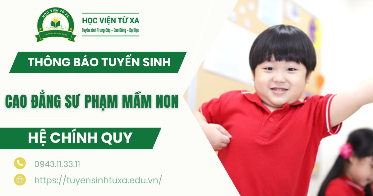 Thông báo tuyển sinh Cao đẳng Sư phạm mầm non Chính quy
