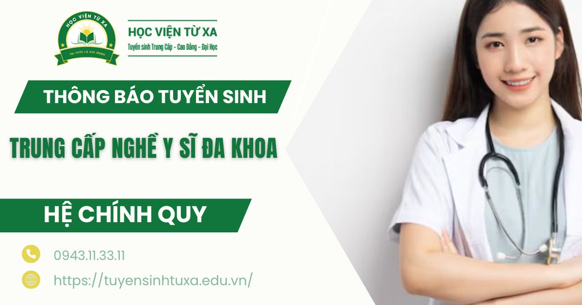 Thông báo tuyển sinh Trung cấp nghề Y sĩ đa khoa