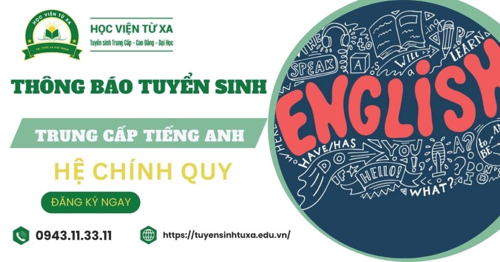 Thông báo tuyển sinh Trung cấp Tiếng Anh Chính quy