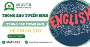 Thông báo tuyển sinh Trung cấp Tiếng Anh Chính quy