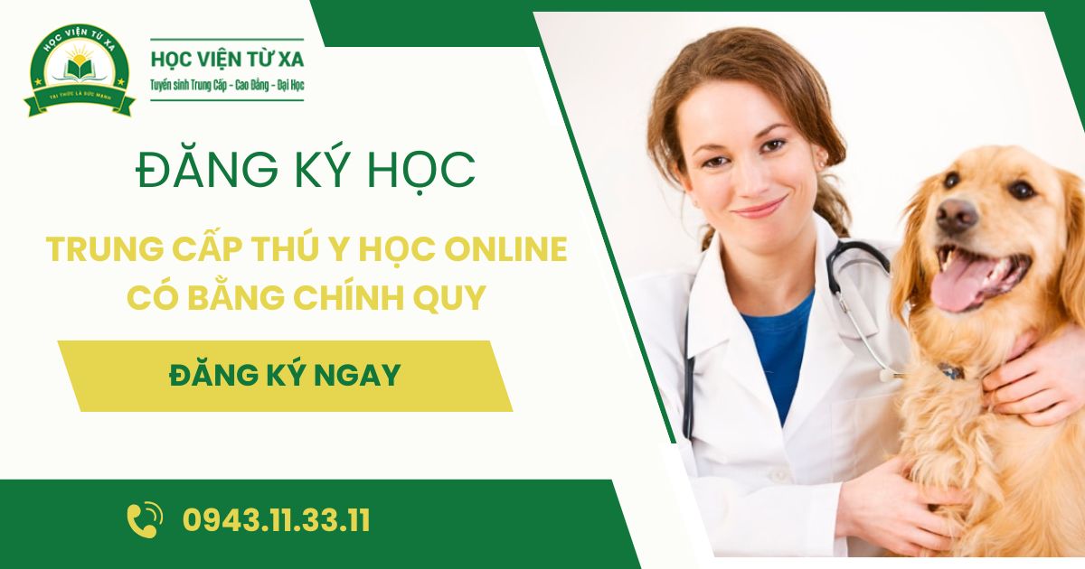 Đăng ký học Trung cấp Thú Y học online có bằng Chính quy uy tín
